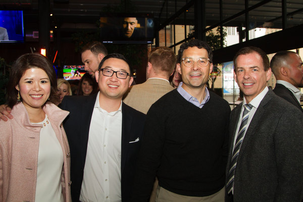 Dr. Fouy Chau (second from left) with (from left) Dr. Mai Lam and Benco Dental’s Chuck Cohen and Terry Barrett
