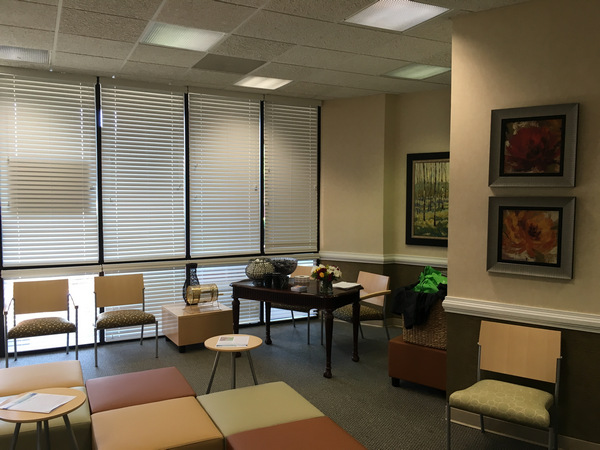 WAKE OF THE FLOOD: The refurbished reception area