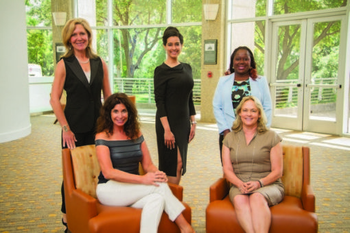 2016 Lucy Hobbs Award winners Dr. Susan Maples, Dr. Kady Rawal, Dr. Mary Teddy Wray, Dr. Pamela Schmidt and Dr. Joyce Bassett. Fellow winner Dr. Theresa Gonzales was unfortunately unable to attend