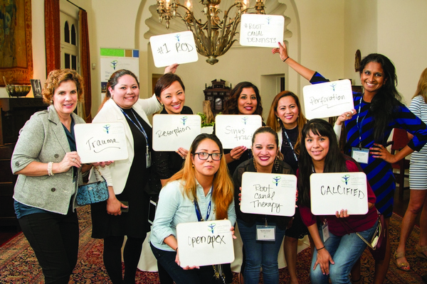 Led by Dr. Rita F. Ne (back row, third from left), root-canal dentists show their stuff