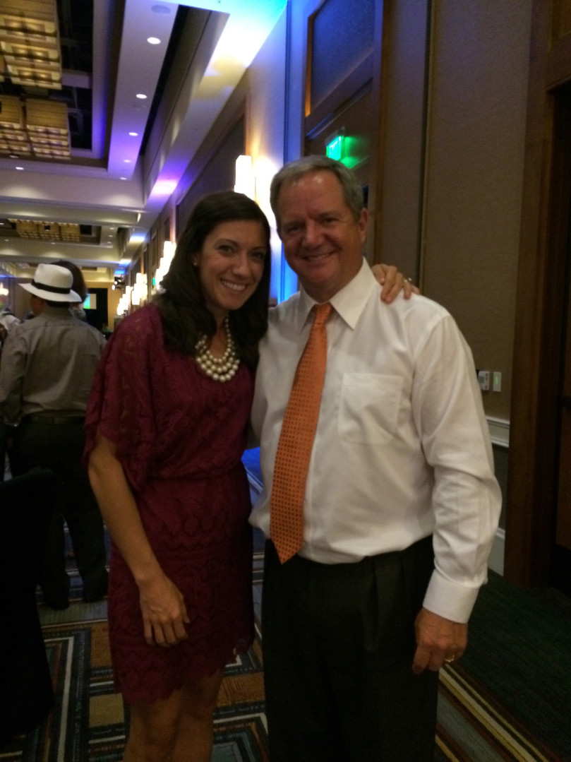 Dr. Courtney Lavigne with Dr. Frank Spear at the Spear Faculty Club Summit.