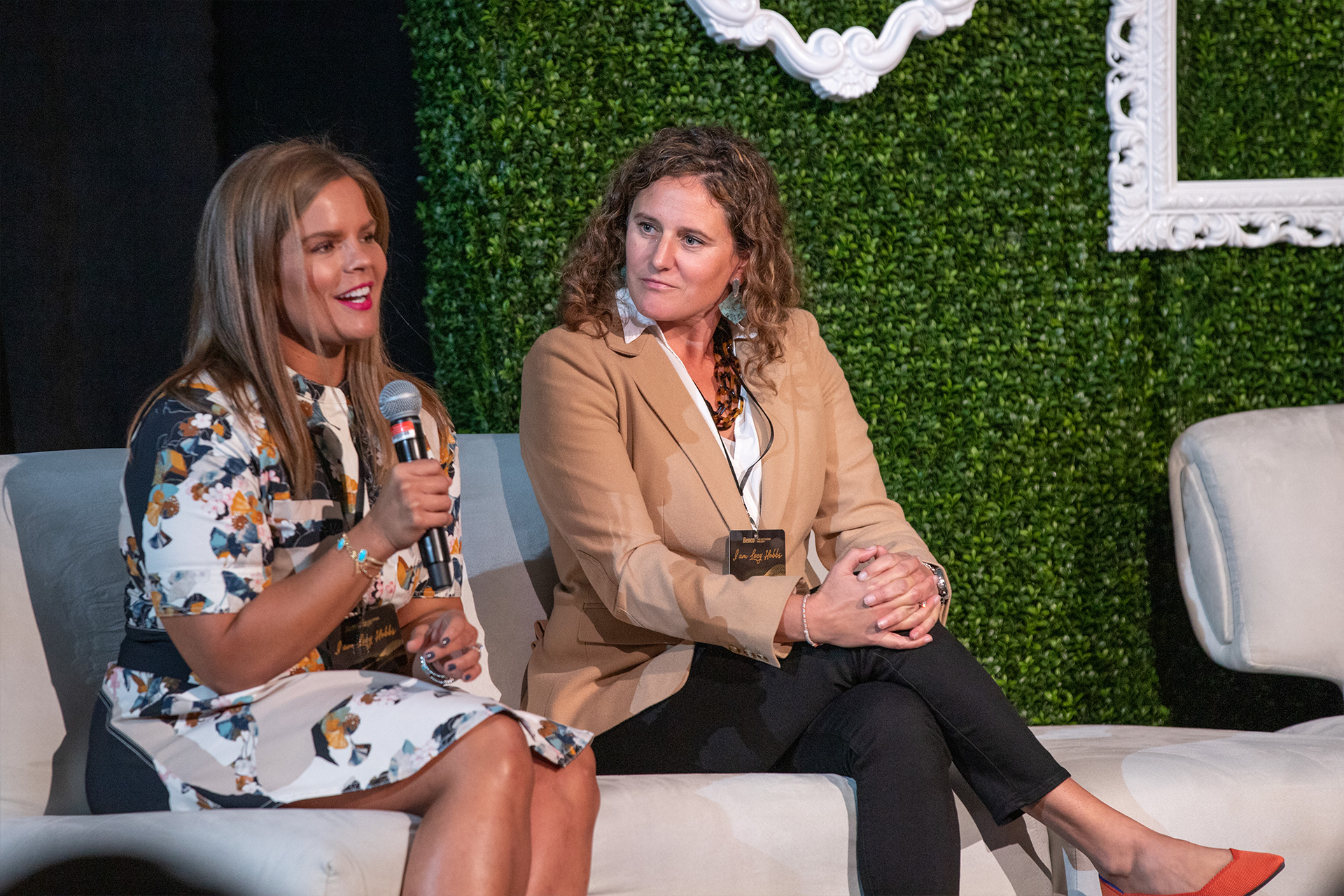 Amanda Butterworth (left) and Dr. Carrie Etheridge, two “Healthy Team” panel experts;