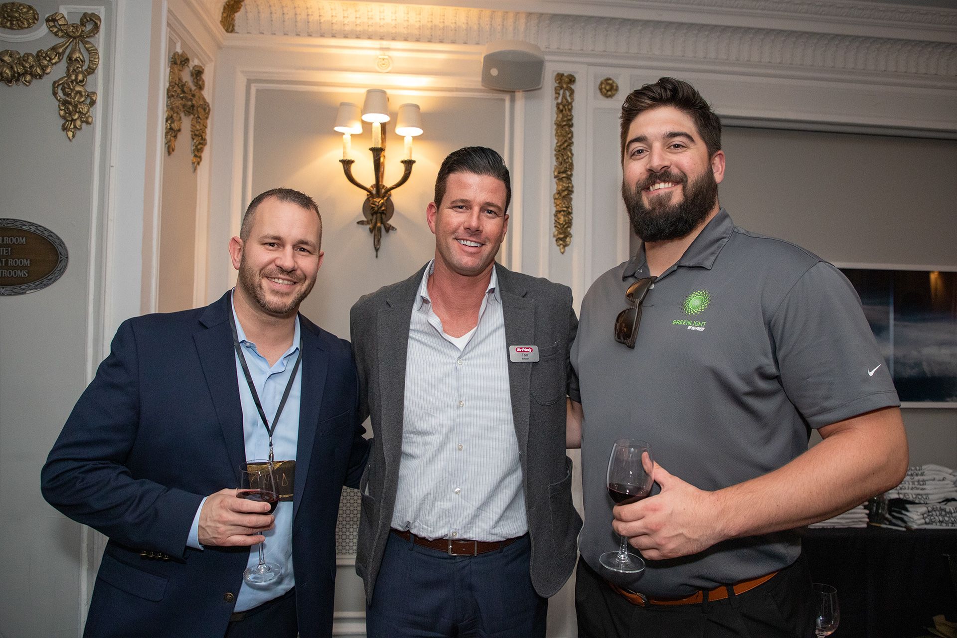 (from left) Benco Territory Rep Chad Jarecki with Hu-Friedy’s Tom Rimmer and Nick Farstveet. 