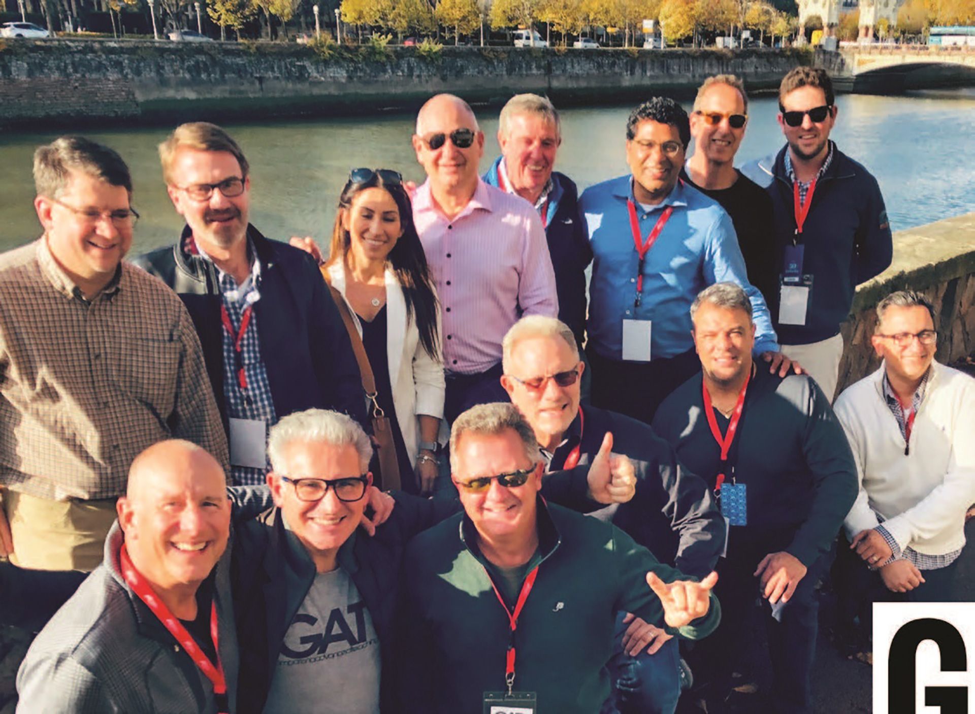 THEY GAIN IN SPAIN: Drs. Stoner (front row, second from right) and Naples (front row, right) with fellow doctors who set up a private surgical course in San Sebastián, Spain