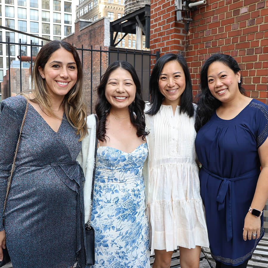 Dr. Nicole Shinkawa (second from left) with Dr. Wendy Yang (right) and two friends
