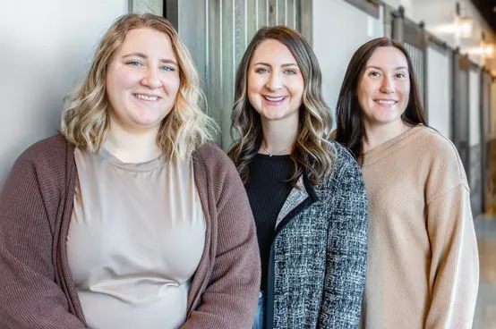 The fab three: (From left) Benco Dental’s Allison Simenkiewicz, Taylor Haight and Emily Pieshefski 