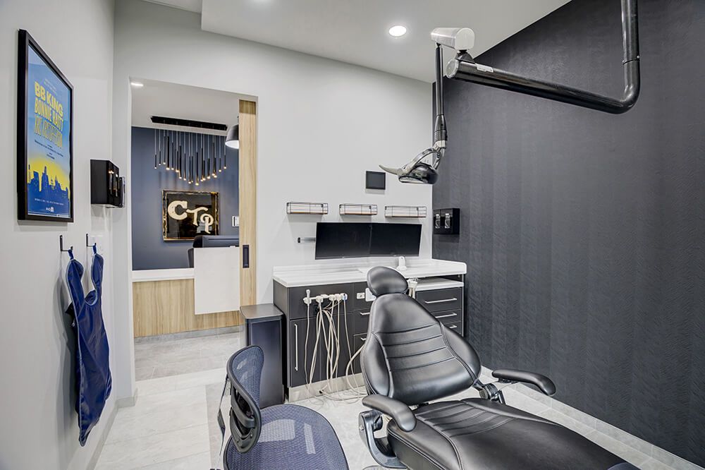 Home office: Dr. Callia envisioned this as his unofficial headquarters, so naturally his practice is comfortingly decorated with some of his favorite memorabilia.