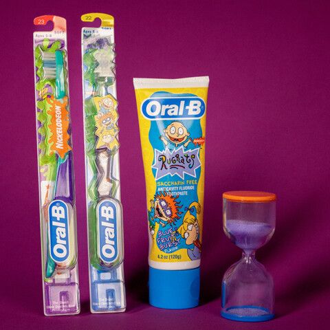 Sands of time: Nickelodeon was famous for popularizing tactile experiences that combined sight, sound and touch. The hourglass timer may not be as famous as the network’s iconic green slime, but it fits right in with the brand’s 1990s heyday.