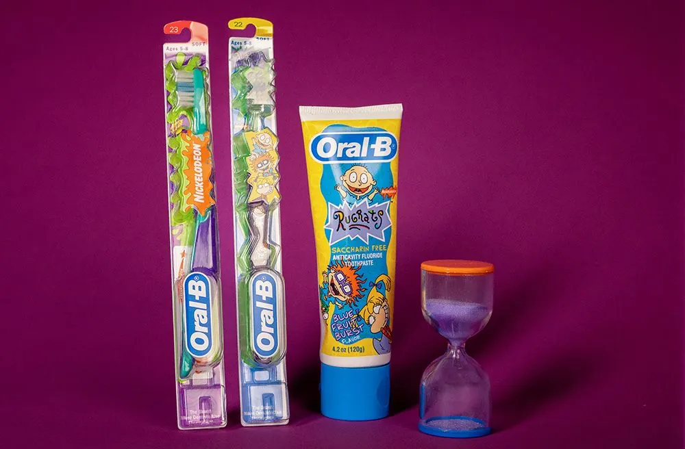 Sands of time: Nickelodeon was famous for popularizing tactile experiences that combined sight, sound and touch. The hourglass timer may not be as famous as the network’s iconic green slime, but it fits right in with the brand’s 1990s heyday.