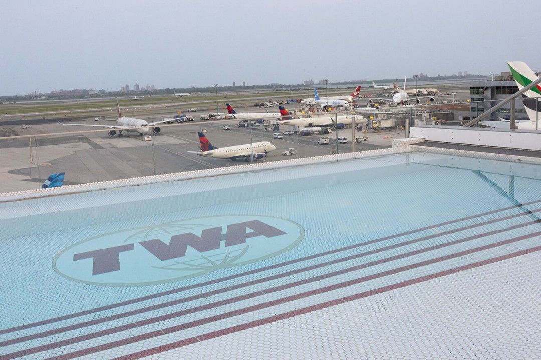 touchdown for the New York jets just past the rooftop pool;