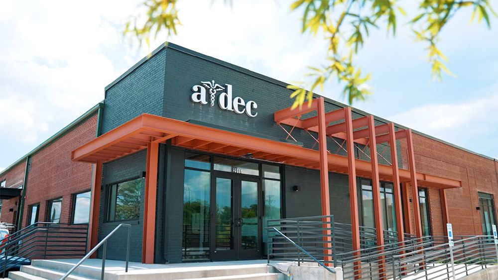 Born in the USA: Products like some chairs and dental units are manufactured or assembled in America by companies including A-dec and DCI. 