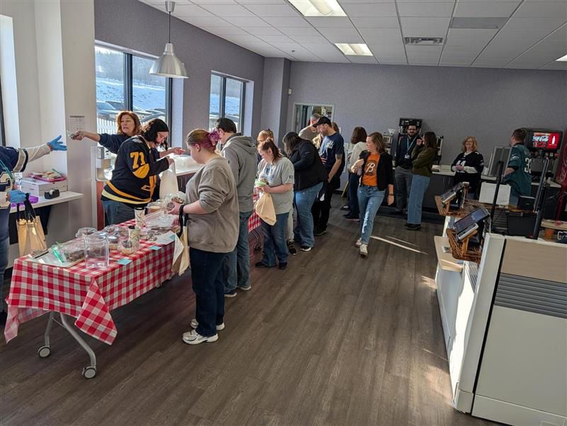 SWEET SUPER BOWL TREATS: Associates at Benco Dental’s home office in Pittston, Pennsylvania, raised $561 during a Super Bowl bake sale in February, with funds matched by the Benco Family Foundation and donated to the American Cancer Society in honor of Benco Chairman Larry Cohen’s ninetieth birthday. 