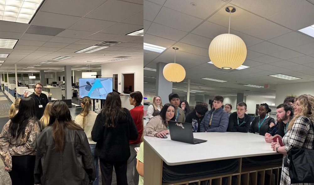 FULL STEAM AHEAD: Benco designers partnered with the Salvadori Center’s STEAM program at Benco headquarters, guiding K-12 students through a hands-on exploration of architecture, engineering and design. Dental designers Nicholas Cicci and Mark Costigan, interior designers Amy Hnat and Amanda Griffith and drafter Tyler Coletti volunteered their time. 