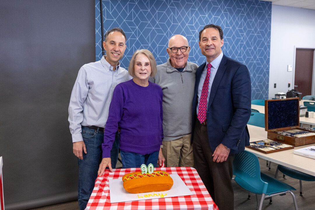 Celebrating the big guy’s 90th birthday at Benco’s home office in Pittston, Pennsylvania, in February.