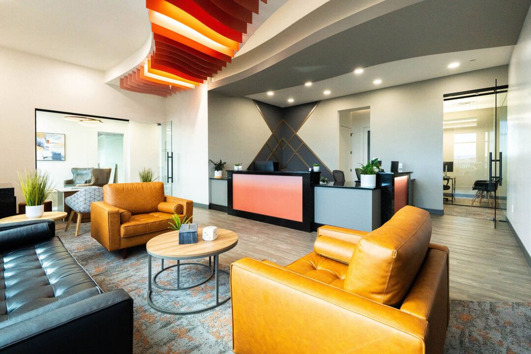 Rock-solid branding: “Their logo became the foundation for much of the design language,” says Benco Dental’s Hashoul. “Angular forms represent the mesas, while the curves reference the red rock formations that surround the area.” 