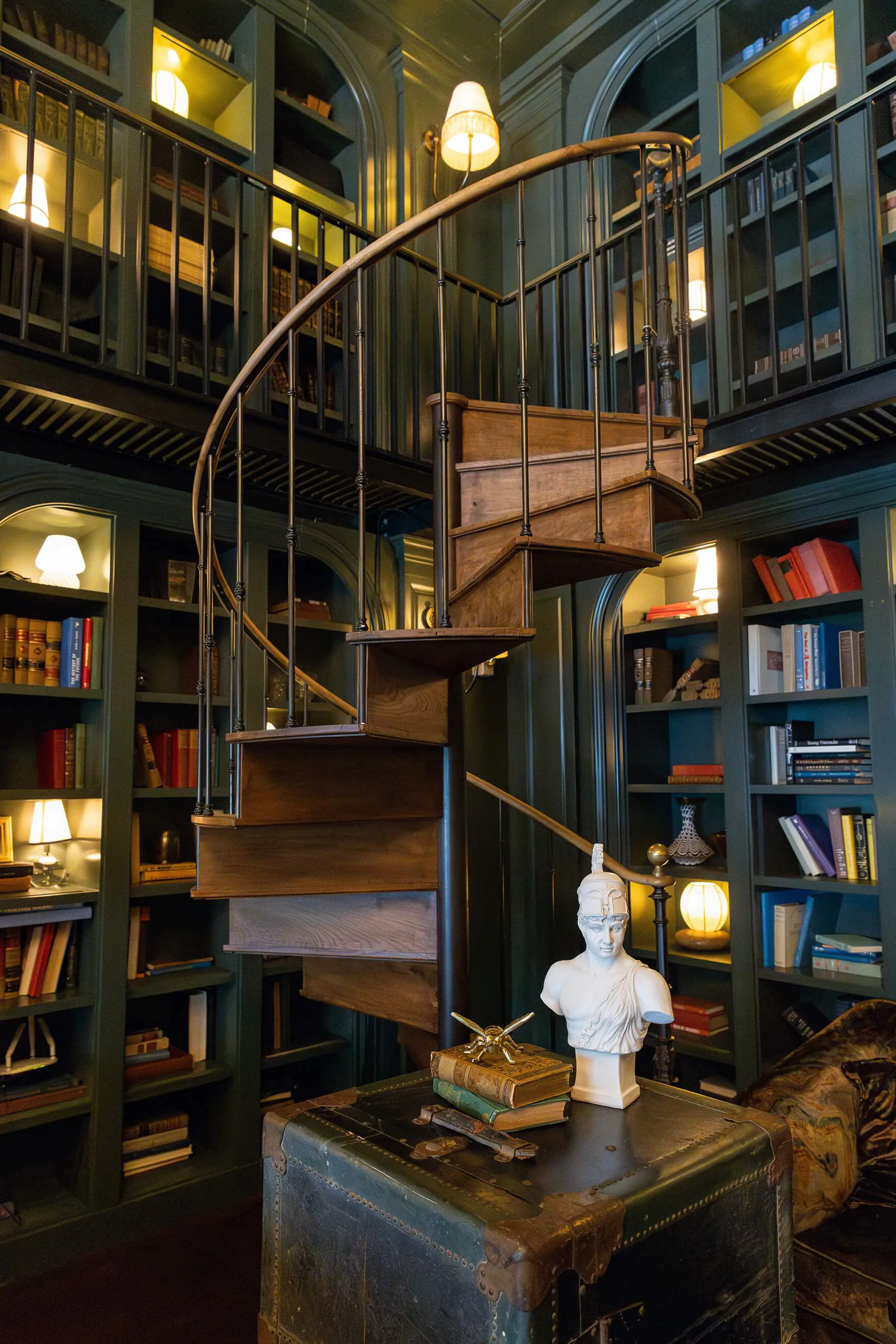4 Studious seclusion: Tucked inside Ned’s Club Downstairs, the Library lets you unwind with a well-curated collection of books during the quieter hours, then settle in for cocktails and conversation as the room comes alive.