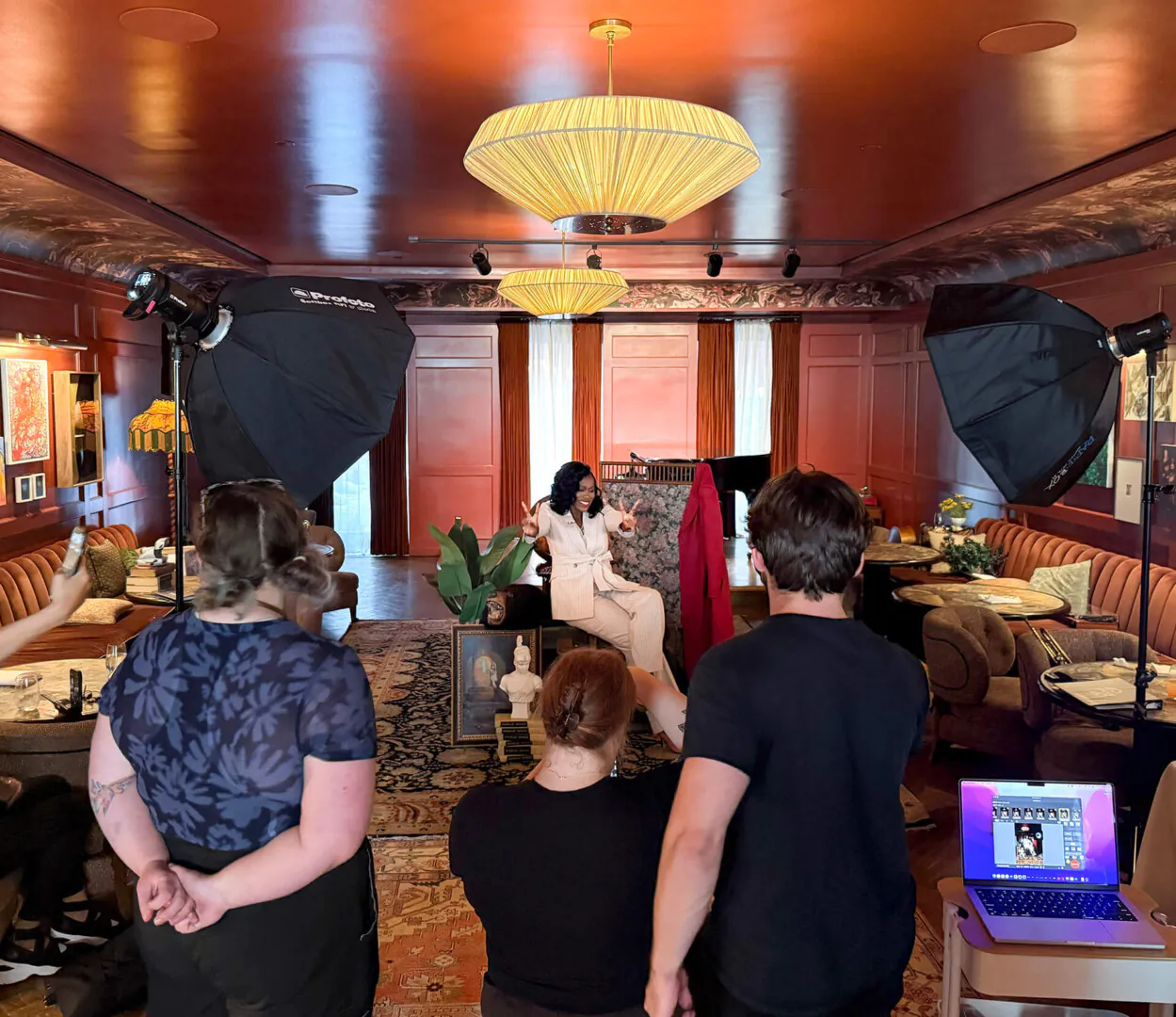 6 SECOND-FLOOR STUNNER: With its soft lighting, dark ceiling and performance stage, the Magic Room evokes the glamour of a 1930s cabaret.